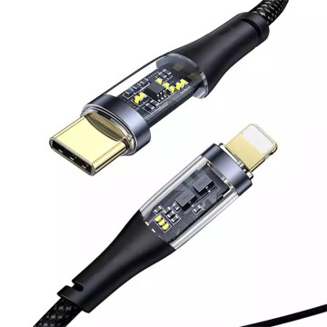 100W Cable transparente duradero 5A USB C