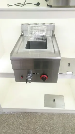 Commercial Cookware 1-Tank 1-Basket Gas Fryer for Restaurant