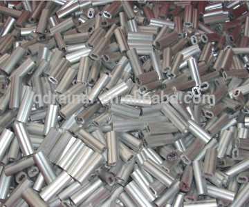 1/16"-1/2" number 8 shape aluminum ferrule for steel wire rope