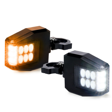 N2 UTV Aluminum Side Mirrors with Amber LED Spot, Compatible with Polaris/Side by Side/Can Am/Kawasaki