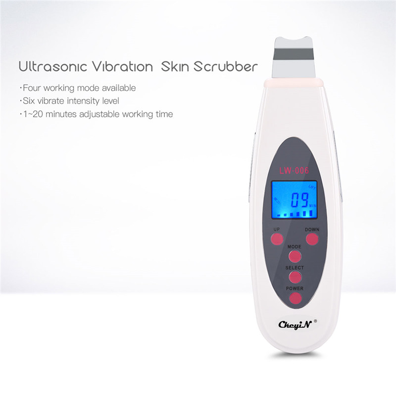 CkeyiN Ultrasonic Face Skin Scrubber Facial Cleaner Peeling Acne Blackhead Removal Pimples Pore Black Spot Cleaner Beauty Tools