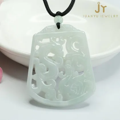 Wholesale Myanmar Jade, Precious Stone Dragon & Phoenix Gemstone Jadeite Pendants: Green Jade Jewelry Collection