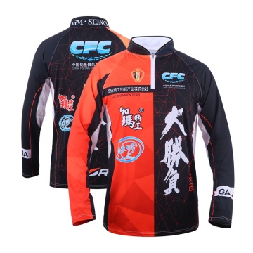 Custom Design Sublimation UV Protection Long Sleeve Fishing T-Shirts for Men UPF 50+