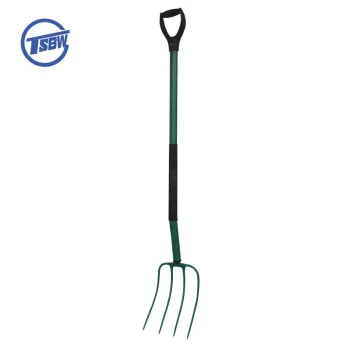 Long Bent Handle Steel Garden Digging Welded Pitch Fork