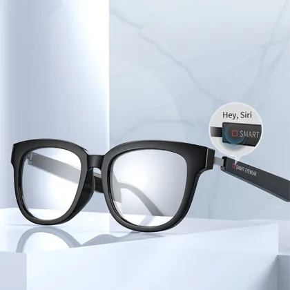 BLONGU Smart Glasses: Android & Apple Compatible Unisex Waterproof Smart Sunglasses with Wireless Headset TR90 Frame