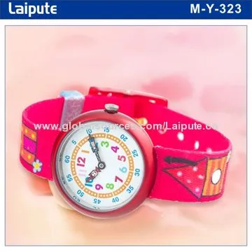 2014 Hot Nice, Red Marc Lovely Kids' Watch with Chinese Movement, OEM Welcomed