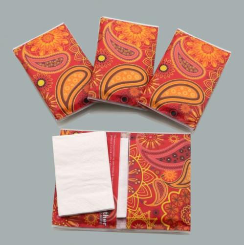 Folding handkerchief paper used when going out