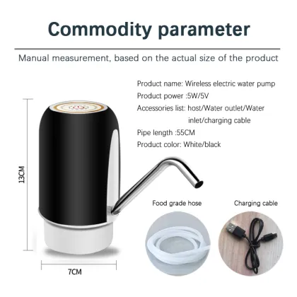 Factory Wholesale Portable Rechargeable Barreled Water Dispenser Pump