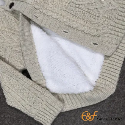 Boy Hoodie Cardigan Sweater with Lining and pockets