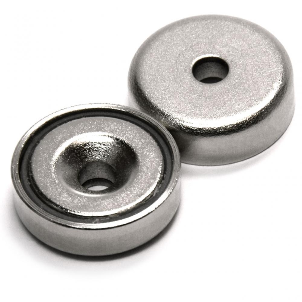 Small Neodymium Round Base Magnet w/ 23 Lbs. Pulling Force, Dia 0.79" Neodymium Cup Magnet