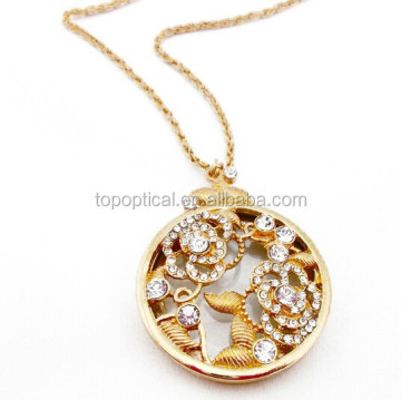 2015 Peony Magnifying Glass Necklace - Valentine's Day Gift