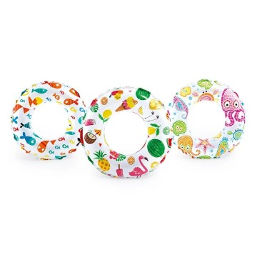 JIURAN 20'' Inflatable Swimming Ring Float for Kids' Water Sports and Beach Fun