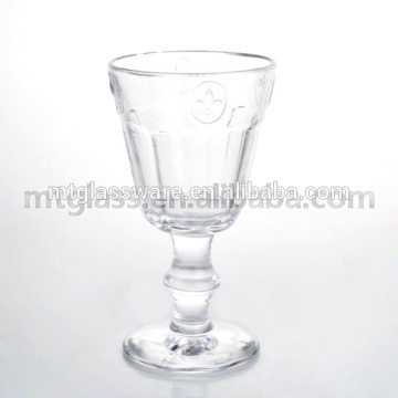 FDA, SGS, machine made embossed ice beverage wine glass
