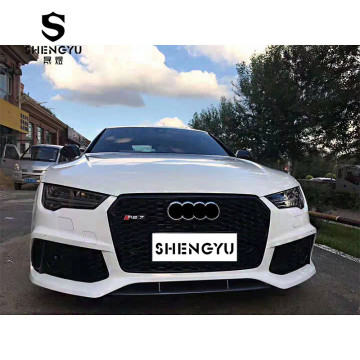 Bumper depan gaya RS7 dan penyebar belakang untuk Audi A7 2016-2018