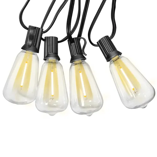 Home Garden Bulb LED Light ST38 Warm White String - Waterproof Outdoor Decoration
