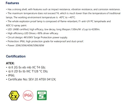 explosion proof LED ceiling light