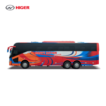 KLQ 6136DF HIGER BUS: 31 Seats Diesel Bus for Sale - LHD Driver, Adjustable Engine, Color Options
