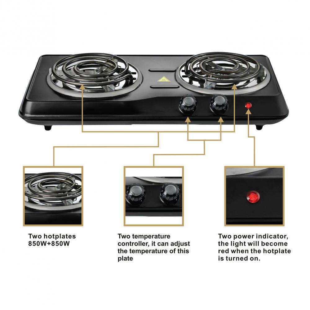 Double Burner Electric Hotplate