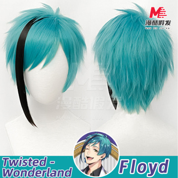 Twisted Wonderland Floyd Leech Cos Tóc Giả