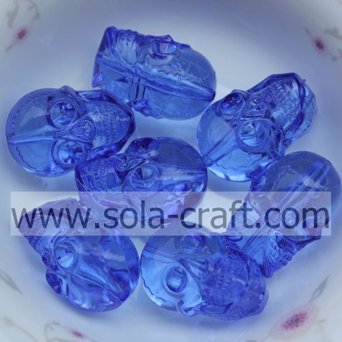 14*21 MM Factory Wholesale Acrylic Crystal Skull Beads