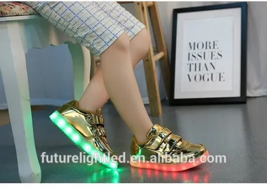 2017 rechargeable beautiful kids flash shoes led lights