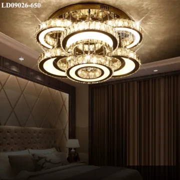 ceiling light crystal round chandelier lamp indoor