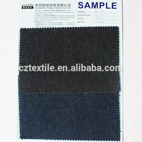 China changzhou denim factory supplier 100% cotton denim fabric 11oz
