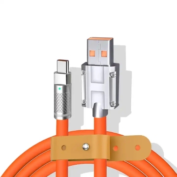 Super -Schnell -Lade -Metall -Zink -Legierung Flüssigkeit Silikon 120W 6A USB Typ C Ladegerät &amp; Kabel für Android