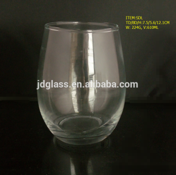 Hot sale high capacity high quality blown glass cup with free samples