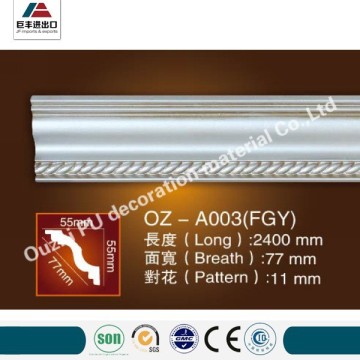 Easy instal decorative PU alternative to crown molding