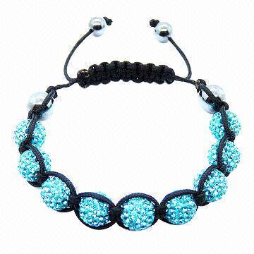 Shamballa Bracelet, Various Colors/Sizes and CZ Stone Balls are Available