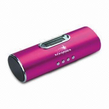 Mini Speaker with Digital LED Screen and FM Radio Function, Supports SD/MMC Card
