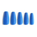 3D blue Crocodile pattern removable square false nail