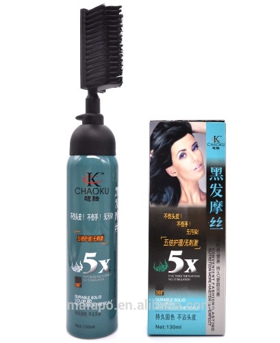 Permanent organic black hair dye in cream form