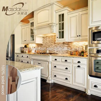 Imported mahogany wood kitchen cabinets from China