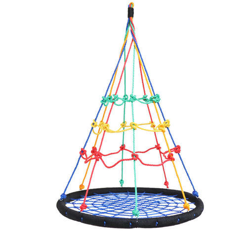 Camping Swing For Kids 100cm round outdoor waterproof child climbing rope swing Supplier