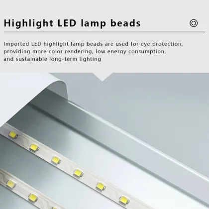 LED Long Strip Integrated Three-Proof Dust-Proof No Flicker Thickened Aluminum Office Factory Lighting