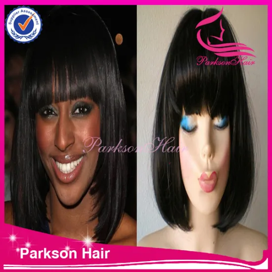 6A grade bob style straight brazilian remy hair natural color cheap hair 8-26inch short human hair lace front wigs