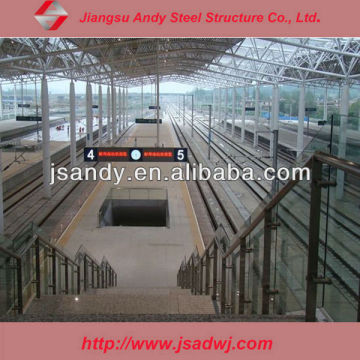 By China manufacturing space frame roofing train station,railway station Space Frame,	train station steel structure
