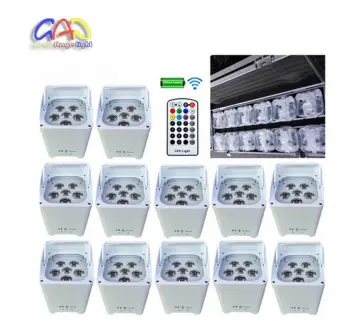 Wireless Remote Control PAR Can 6PCS 18W RGBWA UV Mini Projector Battery Power LED Slim PAR