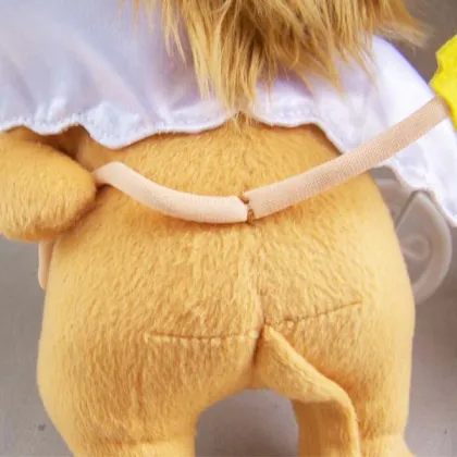 OEM lovely soft plush leo toy with wings, angel leo toy for kids