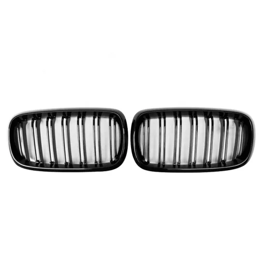 Gloss Black 2-Slat Front Kidney Grille for BMW X5 X6 F15 F16