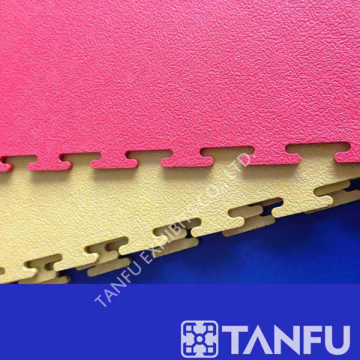 TANFU 7mm Thickness Blue Color Interlocking Exhibition Vinyl Floor Tiles for Trade Show