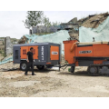 Well Diesel engine screw compressors for road construction