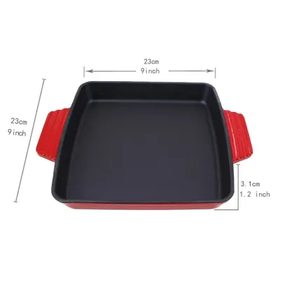 2024 Trendy Enamel Square Cast Iron Loaf Casserole Dish: Custom Bakeware Sets & Roasting Pan