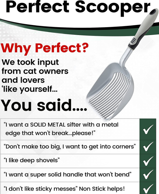 Cat Litter Scooper with Deep Shovel