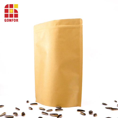 Kraft Paper Stand Up Pouch for Cashew Zipper bags