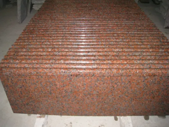 maple red granite step g562