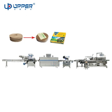 SS304 Foshan Mosquito Coil -Verpackungslinie: Schrumpfen- und Kartonmaschine