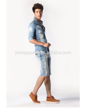 AZ52 men's jeans shorts thin straight hole jeans pants slim pants